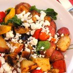 Grilled Veggie Salad with Arugula and Goat Cheese