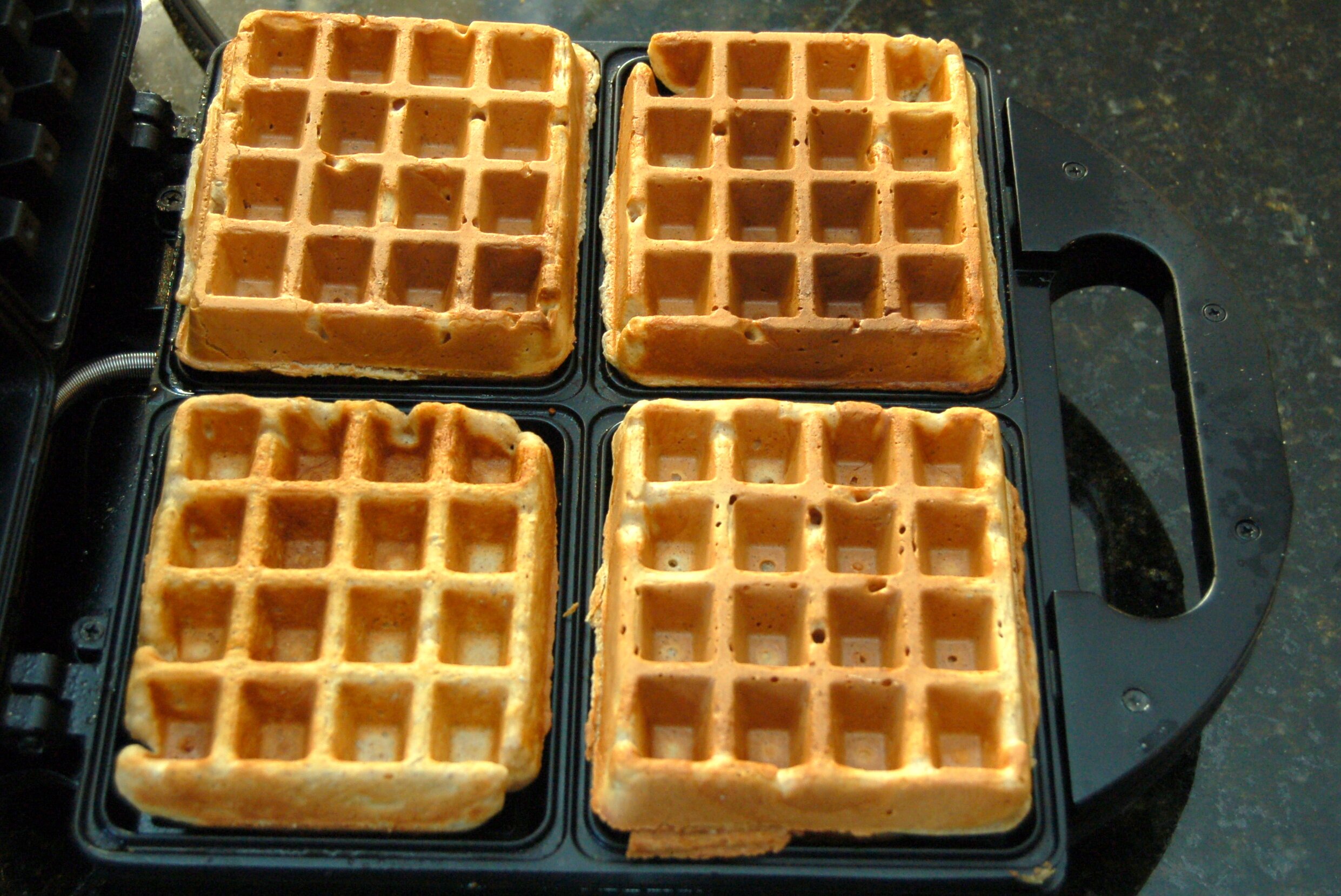 Apple Pie Waffles with Whole Wheat, Flax and Chia Seeds