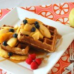 Apple Pie Waffles with Whole Wheat, Flax and Chia Seeds