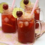 Cherry Lemon Limeade made with Stevia