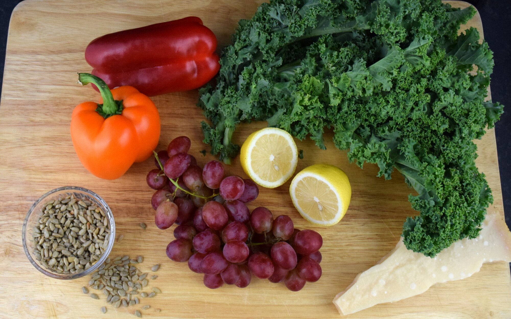 Kale, Grape and Quinoa Salad  (Inspired by the Cheesecake Factory)