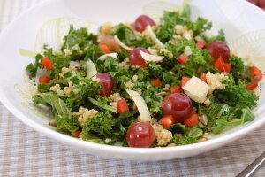 Kale, Grape and Quinoa Salad  (Inspired by the Cheesecake Factory)
