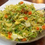 Sliced, Sauteed Brussels Sprouts with Maple Syrup