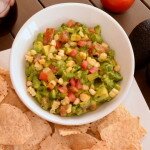 Easy Guacamole with Fresh Tomatoes and Grilled Corn